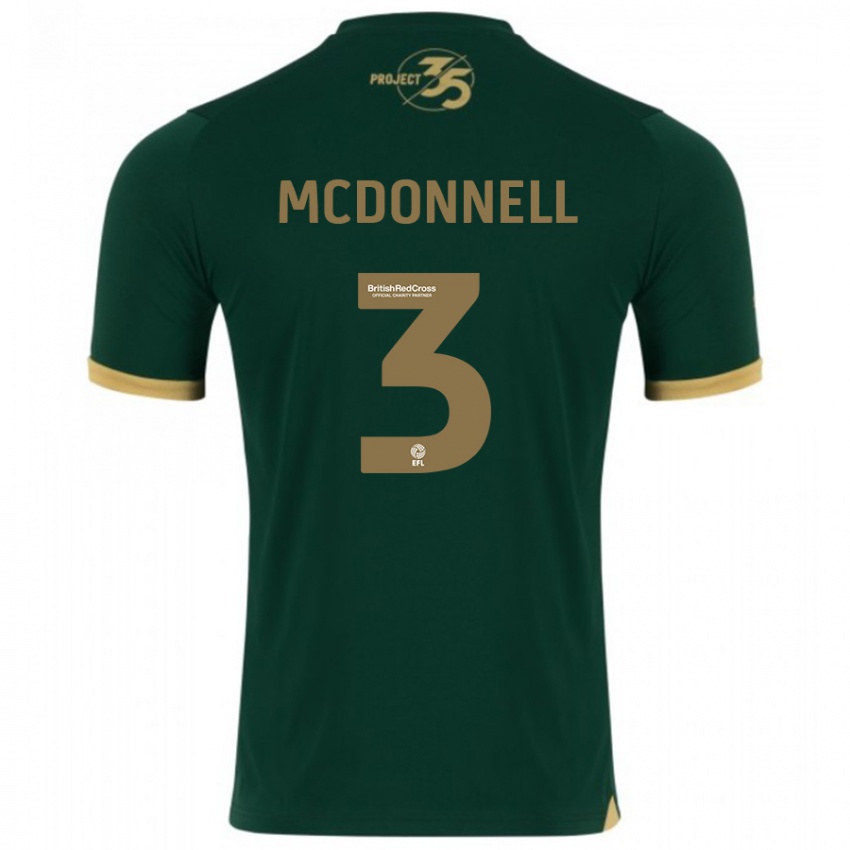 Niño Camiseta Rosie Mcdonnell #3 Verde 1ª Equipación 2023/24 La Camisa