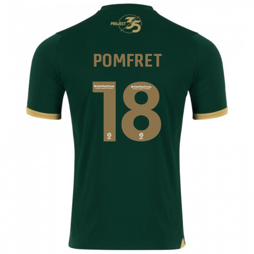 Niño Camiseta Taya Pomfret #18 Verde 1ª Equipación 2023/24 La Camisa