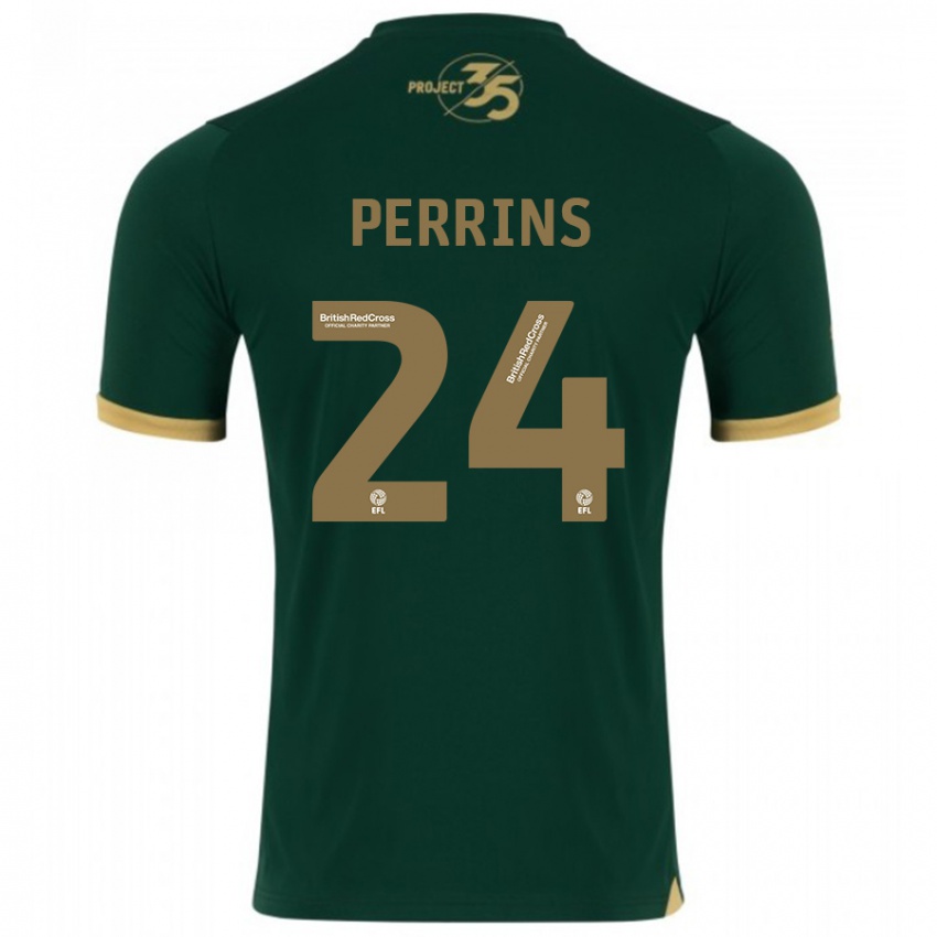 Niño Camiseta Grace Perrins #24 Verde 1ª Equipación 2023/24 La Camisa