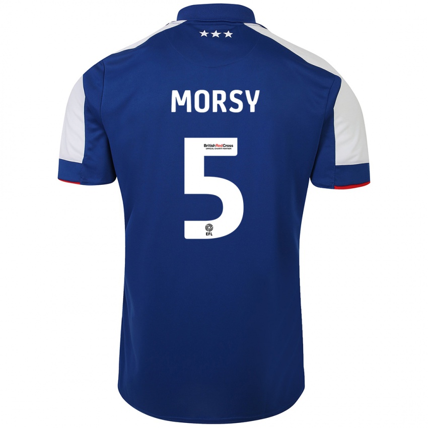 Niño Camiseta Samy Morsy #5 Azul 1ª Equipación 2023/24 La Camisa