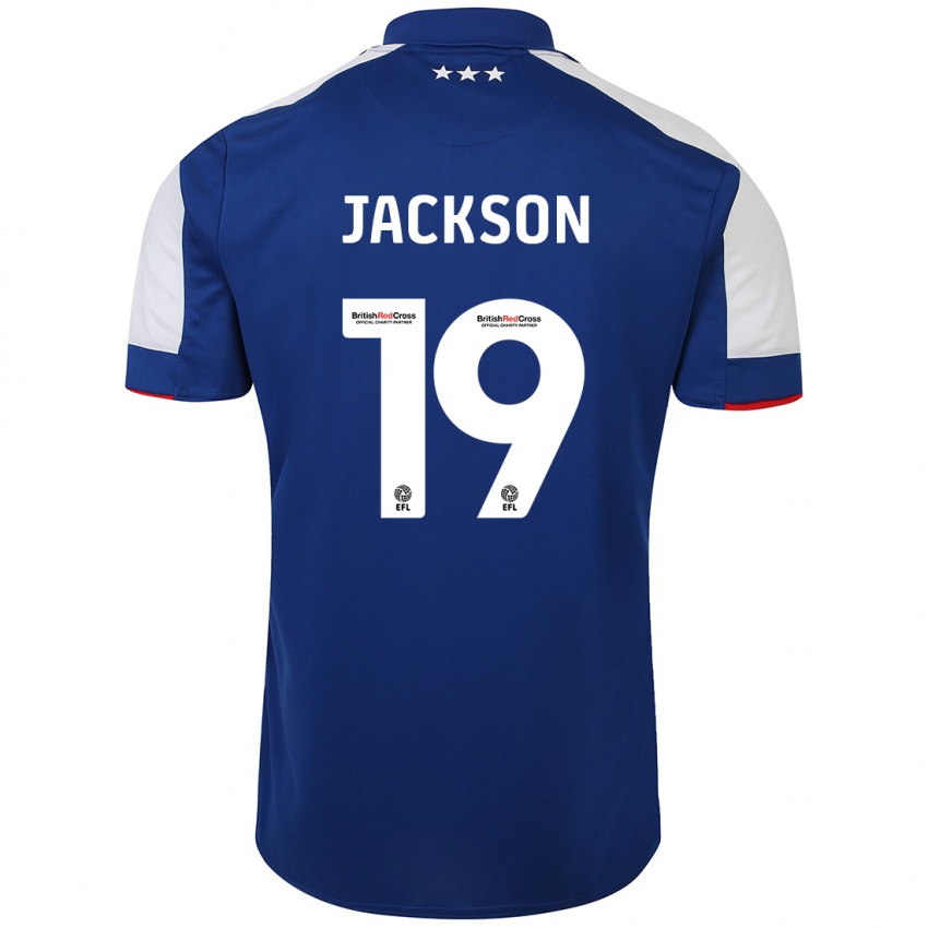 Niño Camiseta Kayden Jackson #19 Azul 1ª Equipación 2023/24 La Camisa