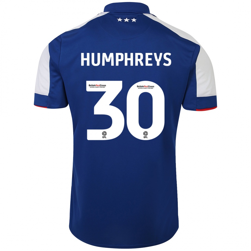 Niño Camiseta Cameron Humphreys #30 Azul 1ª Equipación 2023/24 La Camisa