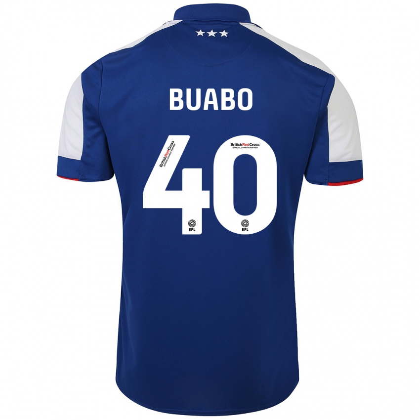 Niño Camiseta Gerard Buabo #40 Azul 1ª Equipación 2023/24 La Camisa