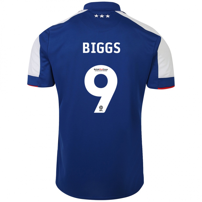 Niño Camiseta Maddie Biggs #9 Azul 1ª Equipación 2023/24 La Camisa