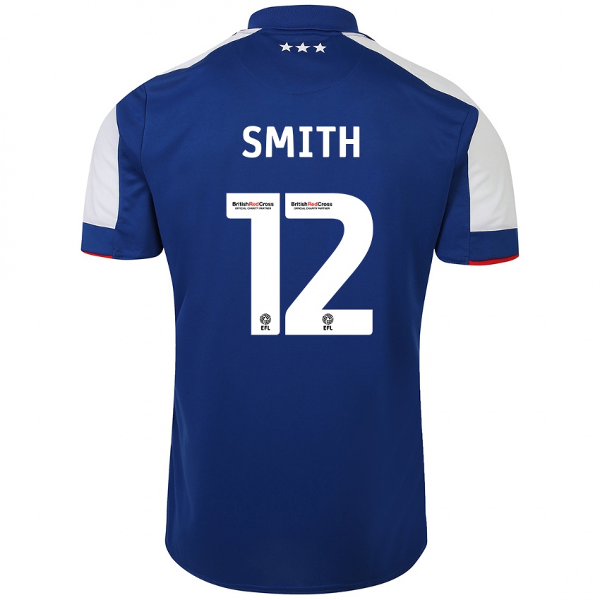 Niño Camiseta Olivia Smith #12 Azul 1ª Equipación 2023/24 La Camisa