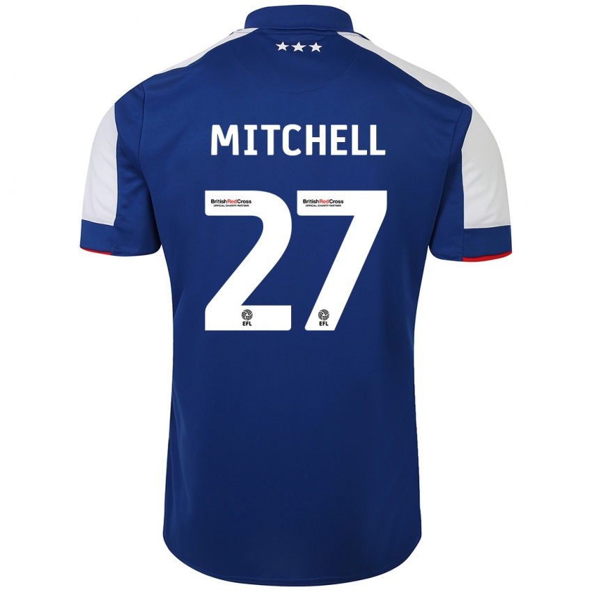 Niño Camiseta Leah Mitchell #27 Azul 1ª Equipación 2023/24 La Camisa