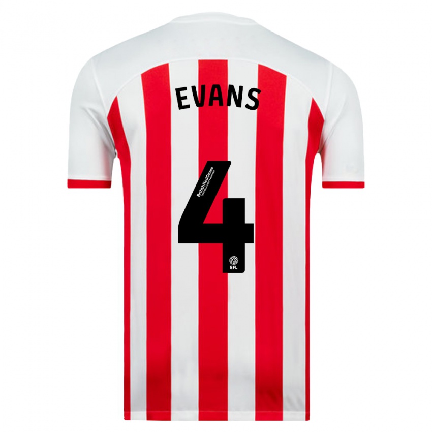 Niño Camiseta Corry Evans #4 Blanco 1ª Equipación 2023/24 La Camisa