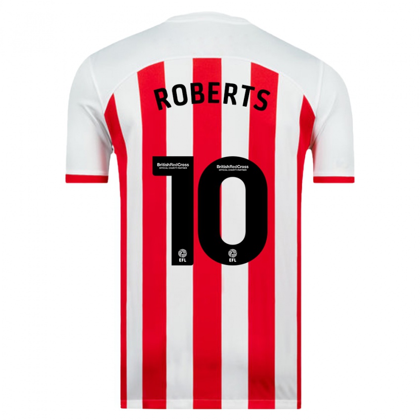 Niño Camiseta Patrick Roberts #10 Blanco 1ª Equipación 2023/24 La Camisa