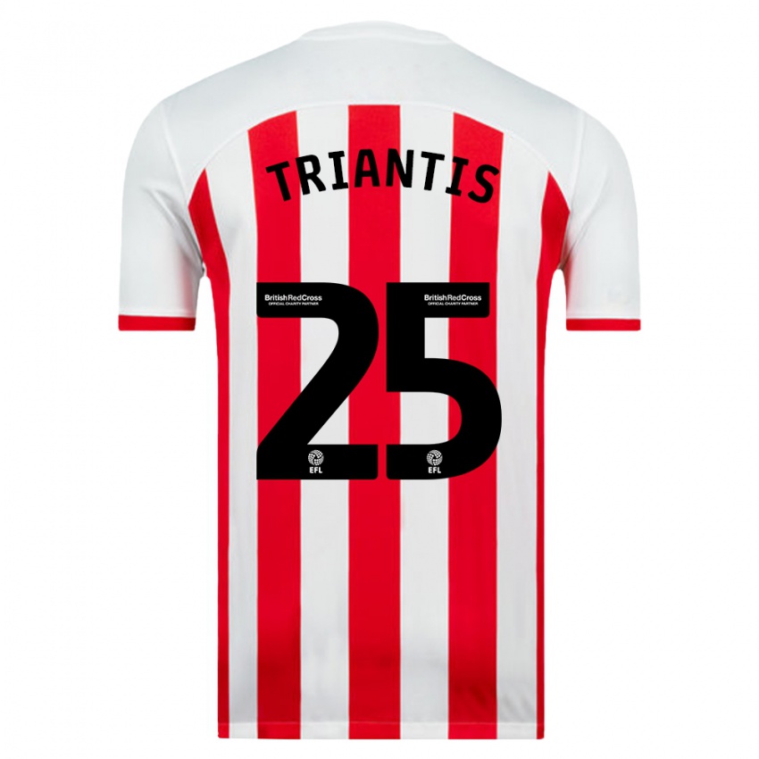 Niño Camiseta Nectarios Triantis #25 Blanco 1ª Equipación 2023/24 La Camisa