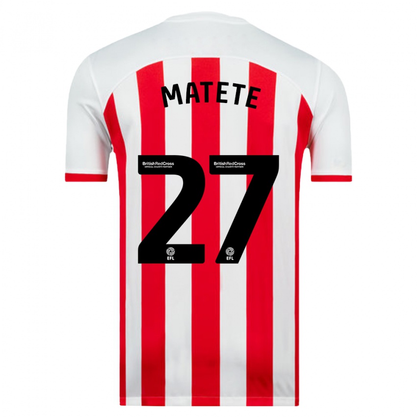 Niño Camiseta Jay Matete #27 Blanco 1ª Equipación 2023/24 La Camisa