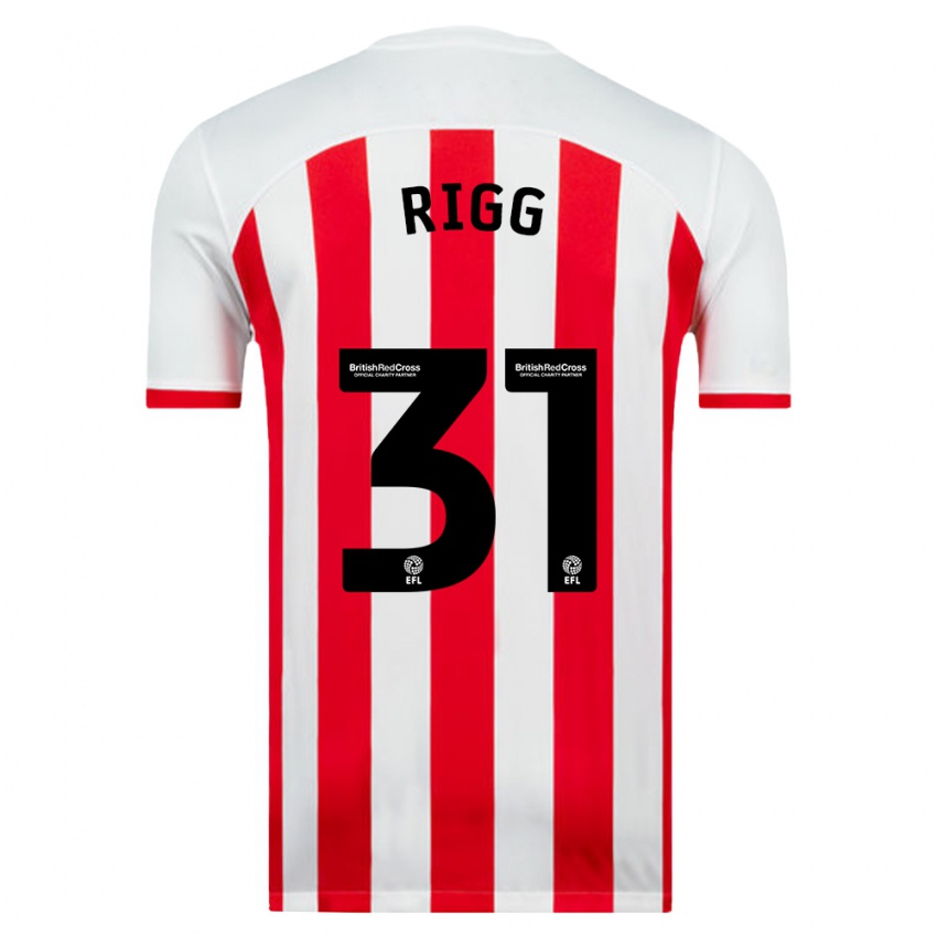 Niño Camiseta Chris Rigg #31 Blanco 1ª Equipación 2023/24 La Camisa