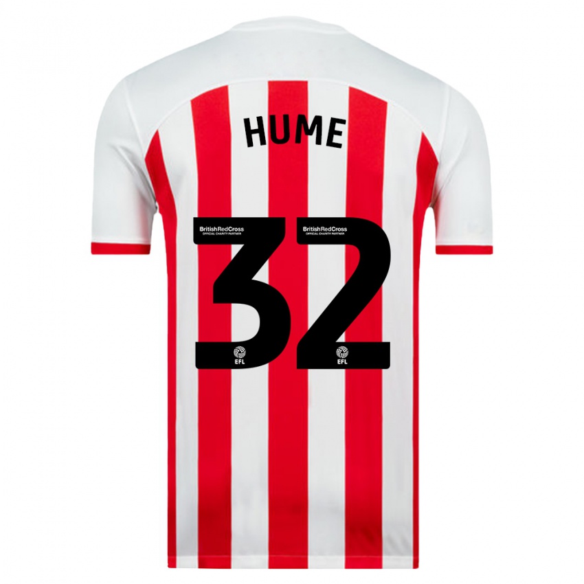 Niño Camiseta Trai Hume #32 Blanco 1ª Equipación 2023/24 La Camisa