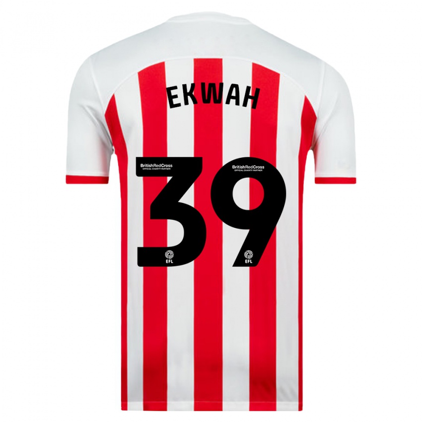 Niño Camiseta Pierre Ekwah #39 Blanco 1ª Equipación 2023/24 La Camisa