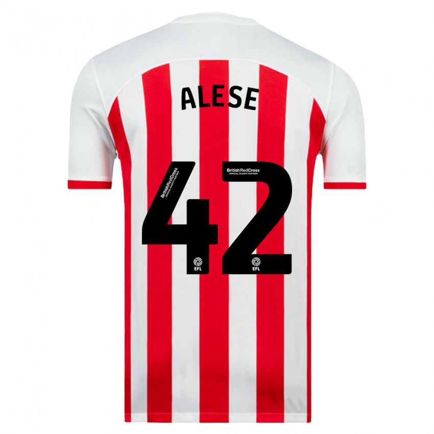 Niño Camiseta Aji Alese #42 Blanco 1ª Equipación 2023/24 La Camisa