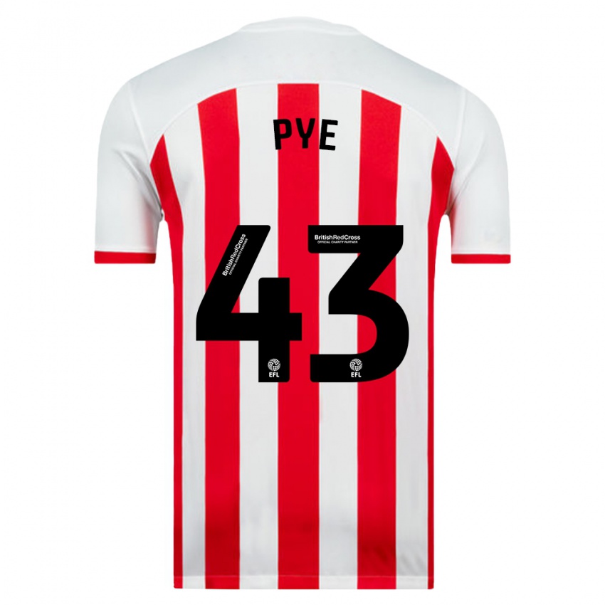 Niño Camiseta Connor Pye #43 Blanco 1ª Equipación 2023/24 La Camisa