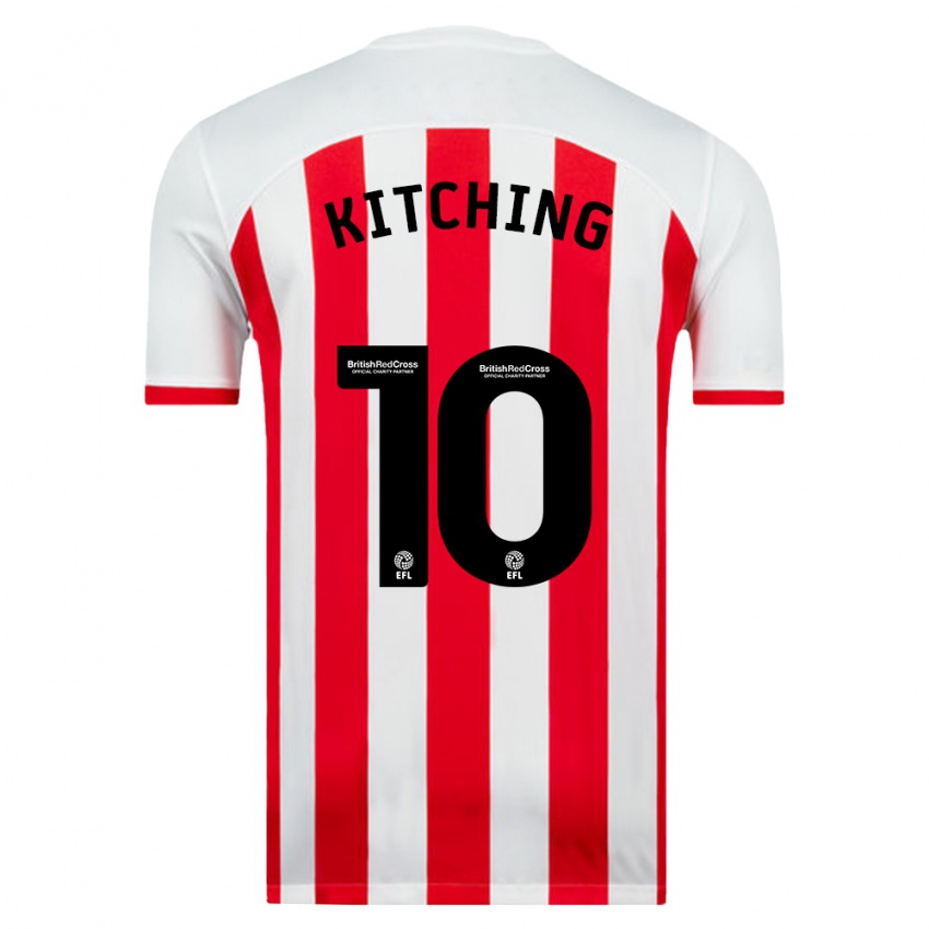 Niño Camiseta Katie Kitching #10 Blanco 1ª Equipación 2023/24 La Camisa