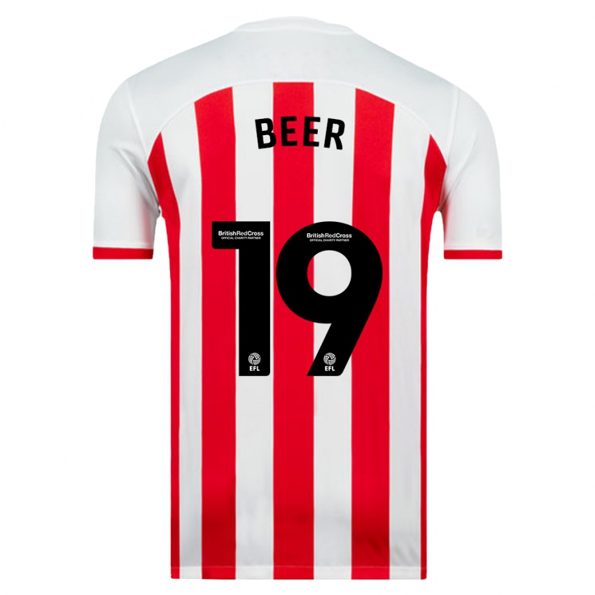 Niño Camiseta Megan Beer #19 Blanco 1ª Equipación 2023/24 La Camisa