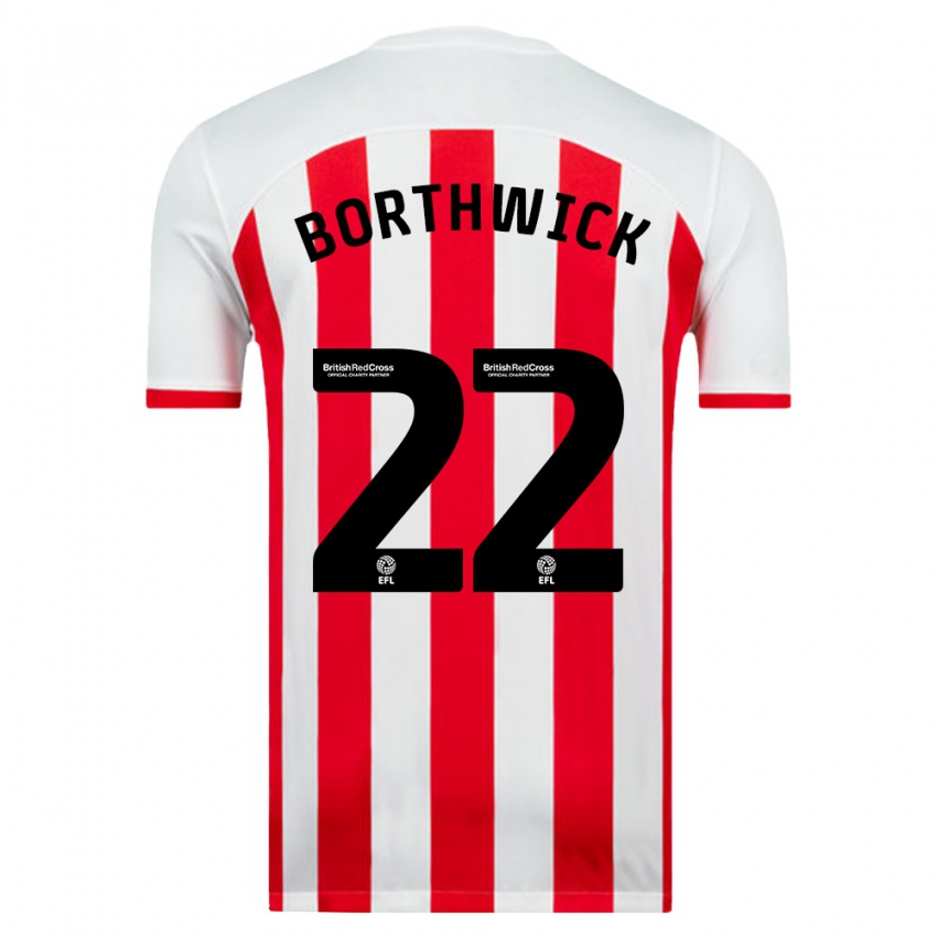 Niño Camiseta Megan Borthwick #22 Blanco 1ª Equipación 2023/24 La Camisa