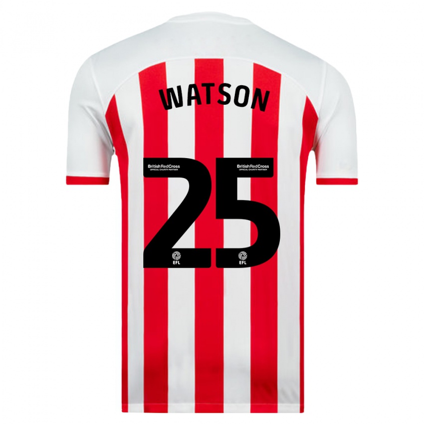 Niño Camiseta Katy Watson #25 Blanco 1ª Equipación 2023/24 La Camisa