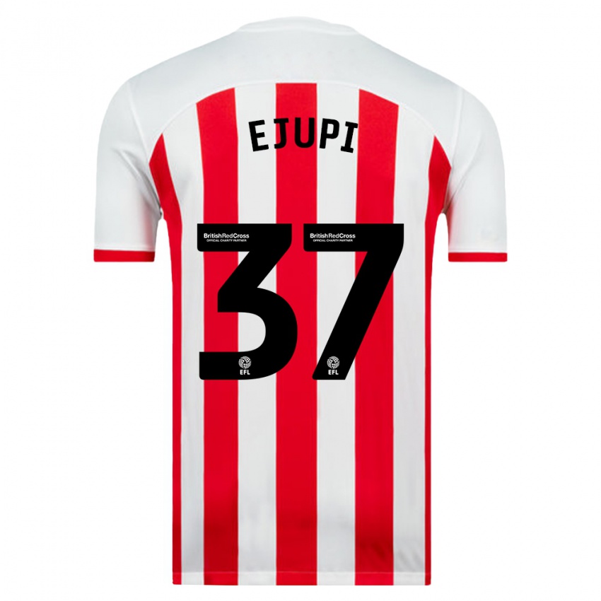 Niño Camiseta Elizabeta Ejupi #37 Blanco 1ª Equipación 2023/24 La Camisa