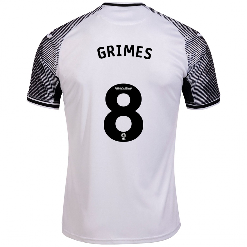 Niño Camiseta Matt Grimes #8 Blanco 1ª Equipación 2023/24 La Camisa