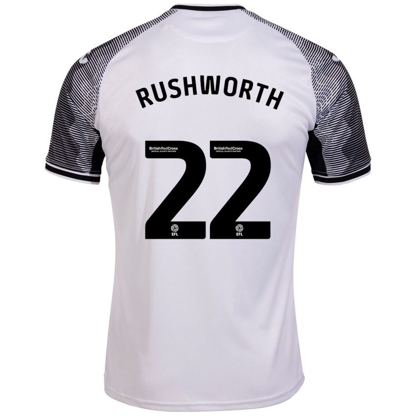 Niño Camiseta Carl Rushworth #22 Blanco 1ª Equipación 2023/24 La Camisa