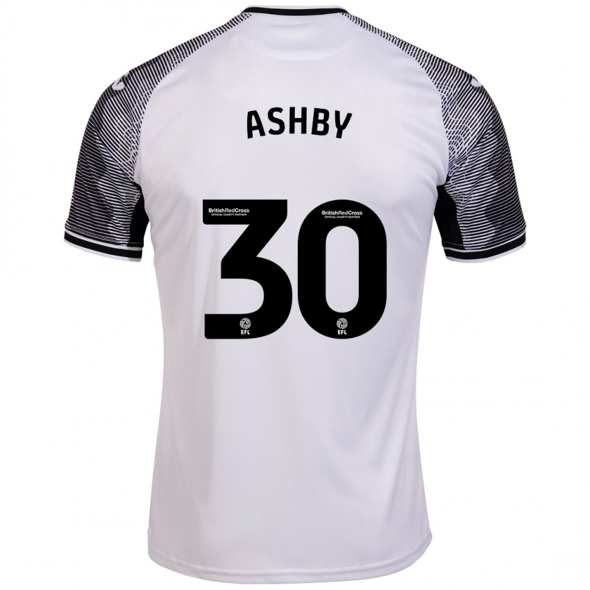 Niño Camiseta Harrison Ashby #30 Blanco 1ª Equipación 2023/24 La Camisa