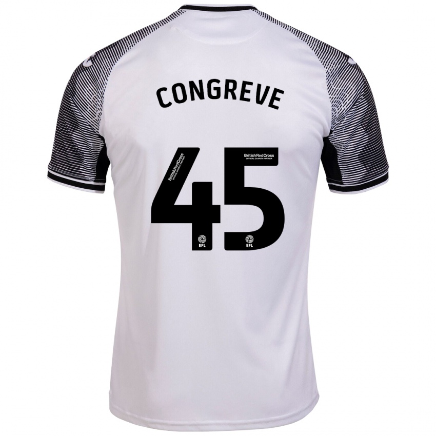 Niño Camiseta Cameron Congreve #45 Blanco 1ª Equipación 2023/24 La Camisa