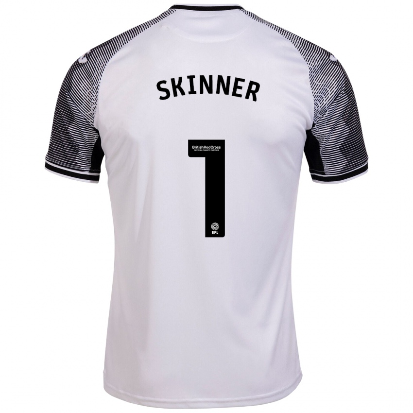 Niño Camiseta Claire Skinner #1 Blanco 1ª Equipación 2023/24 La Camisa