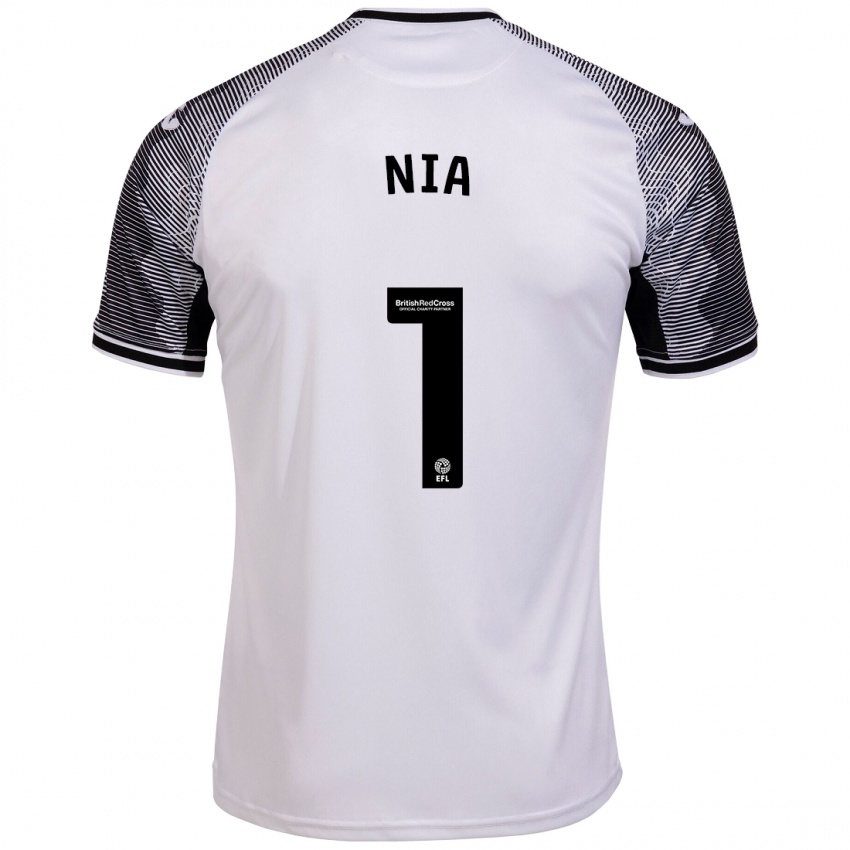 Niño Camiseta Ffion Rees Nia #1 Blanco 1ª Equipación 2023/24 La Camisa