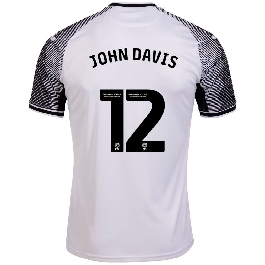 Niño Camiseta Stacey John-Davis #12 Blanco 1ª Equipación 2023/24 La Camisa