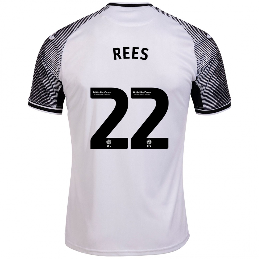 Niño Camiseta Nia Rees #22 Blanco 1ª Equipación 2023/24 La Camisa