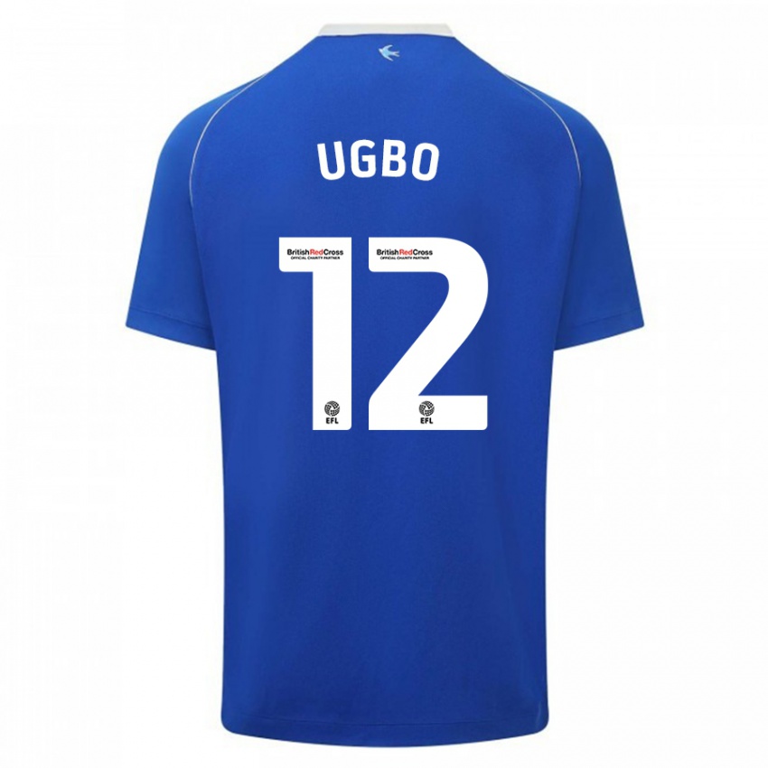 Niño Camiseta Iké Ugbo #12 Azul 1ª Equipación 2023/24 La Camisa