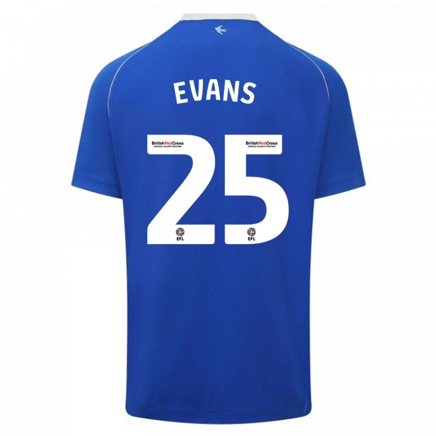 Niño Camiseta Kieron Evans #25 Azul 1ª Equipación 2023/24 La Camisa
