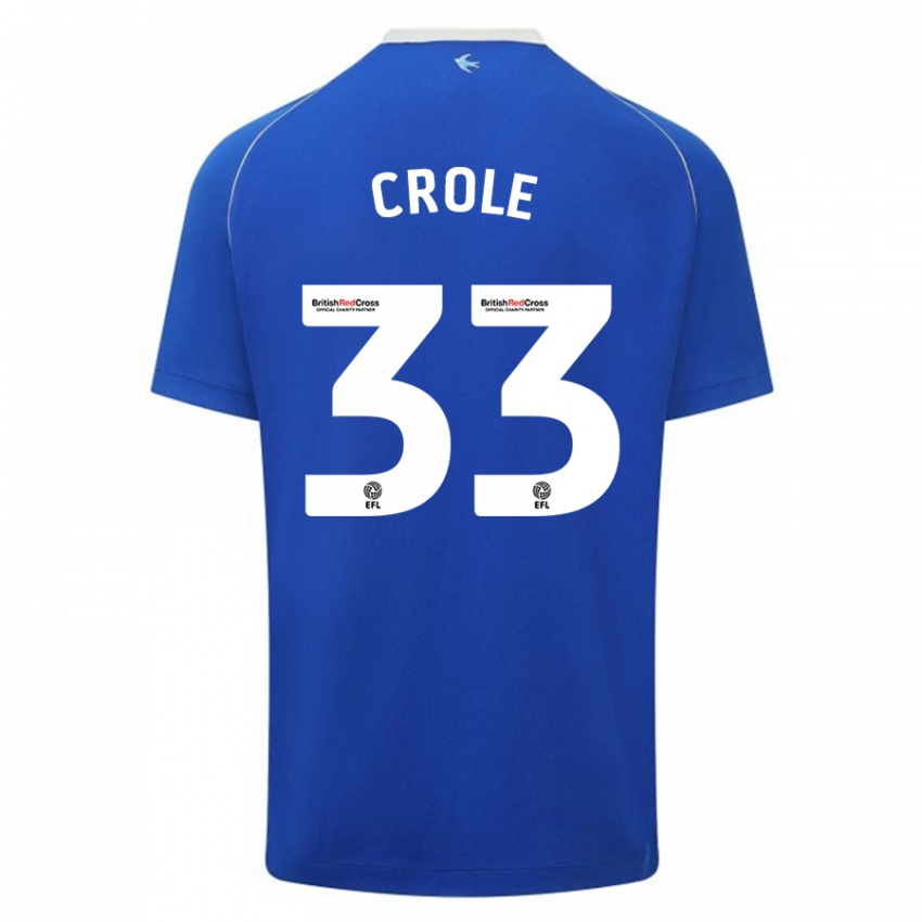 Niño Camiseta James Crole #33 Azul 1ª Equipación 2023/24 La Camisa