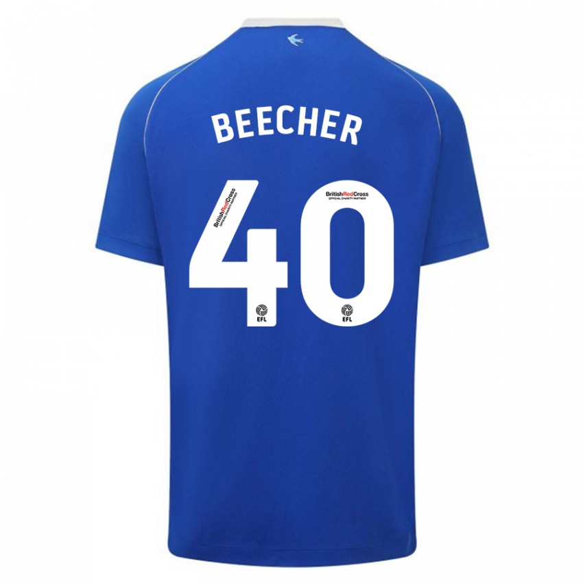 Niño Camiseta Josh Beecher #40 Azul 1ª Equipación 2023/24 La Camisa