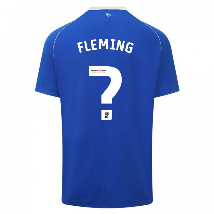 Niño Camiseta Cole Fleming #0 Azul 1ª Equipación 2023/24 La Camisa