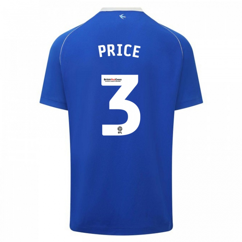 Niño Camiseta Ffion Price #3 Azul 1ª Equipación 2023/24 La Camisa