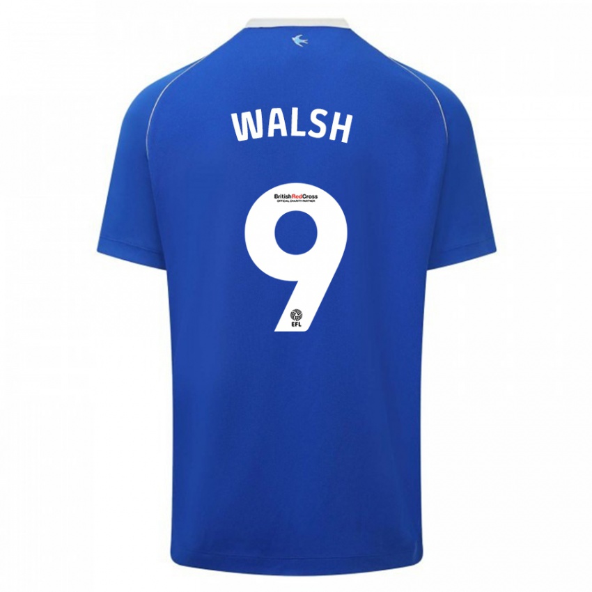 Niño Camiseta Catherine Walsh #9 Azul 1ª Equipación 2023/24 La Camisa