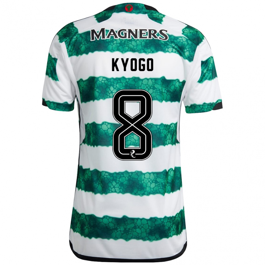 Niño Camiseta Kyogo Furuhashi #8 Verde 1ª Equipación 2023/24 La Camisa