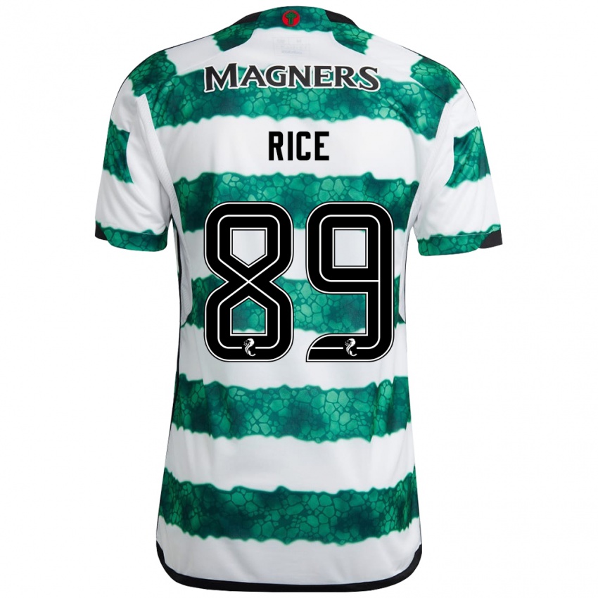 Niño Camiseta Aidan Rice #89 Verde 1ª Equipación 2023/24 La Camisa