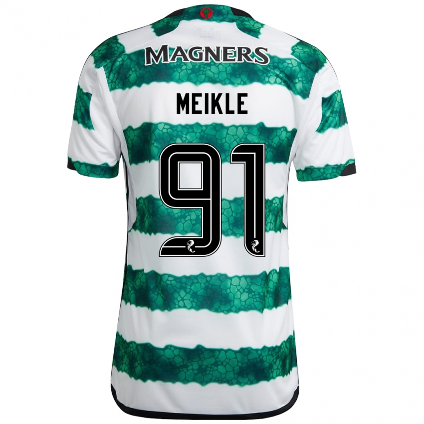 Niño Camiseta Jamie Meikle #91 Verde 1ª Equipación 2023/24 La Camisa