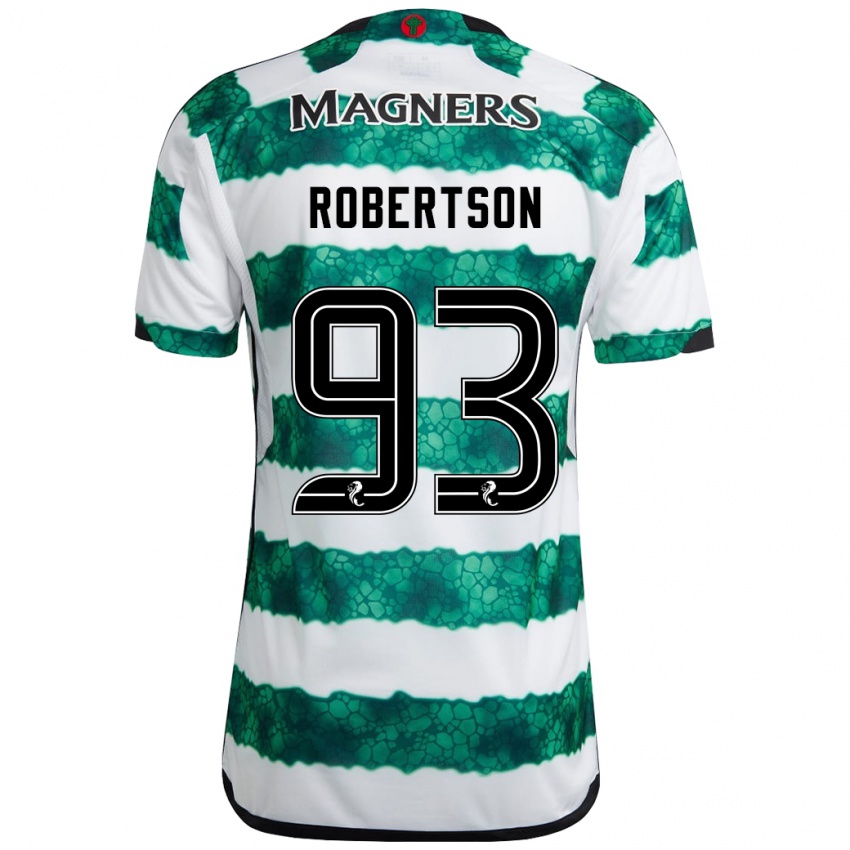 Niño Camiseta Mitchell Robertson #93 Verde 1ª Equipación 2023/24 La Camisa