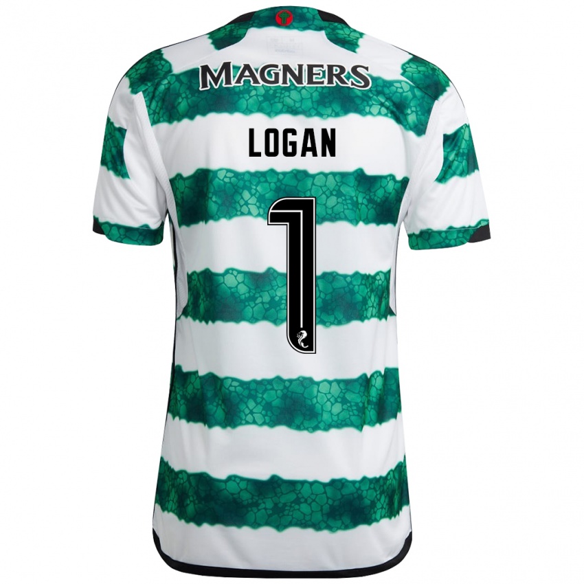 Niño Camiseta Chloe Logan #1 Verde 1ª Equipación 2023/24 La Camisa