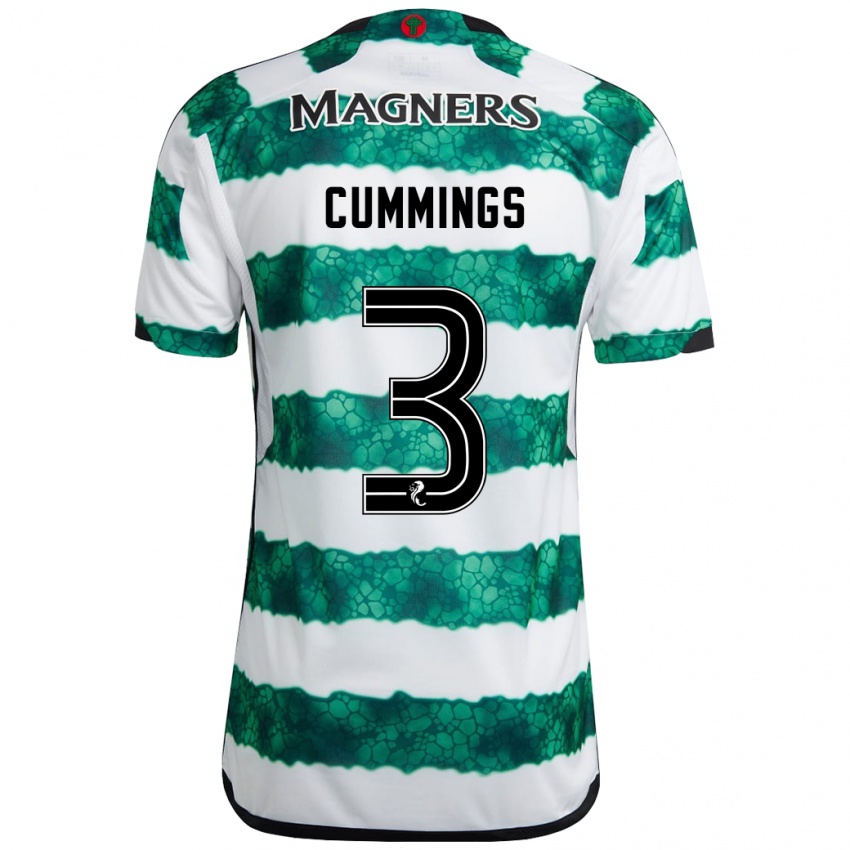 Niño Camiseta Sydney Cummings #3 Verde 1ª Equipación 2023/24 La Camisa