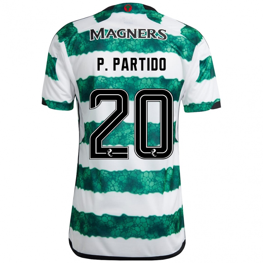 Niño Camiseta Paula Partido #20 Verde 1ª Equipación 2023/24 La Camisa