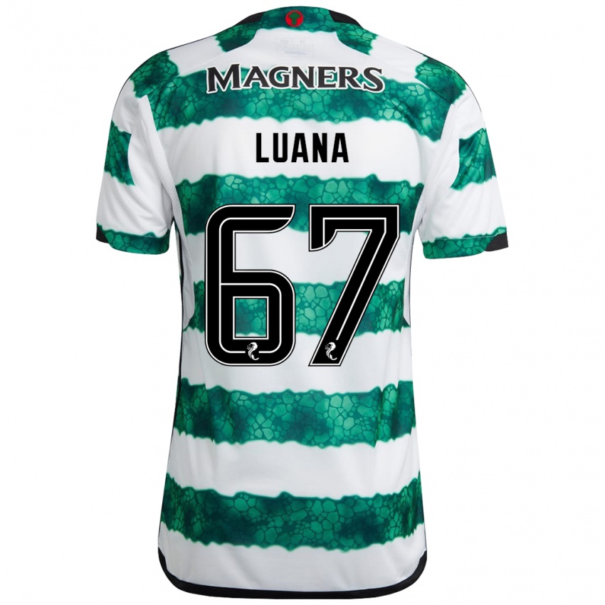 Niño Camiseta Luana Muñoz #67 Verde 1ª Equipación 2023/24 La Camisa