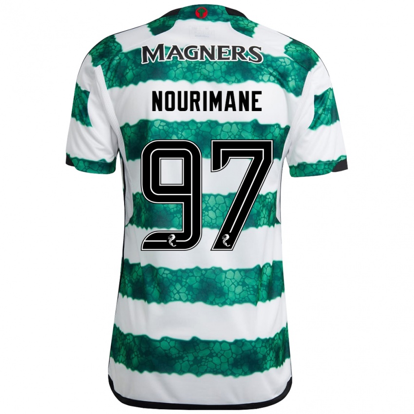 Niño Camiseta Addi Nourimane #97 Verde 1ª Equipación 2023/24 La Camisa