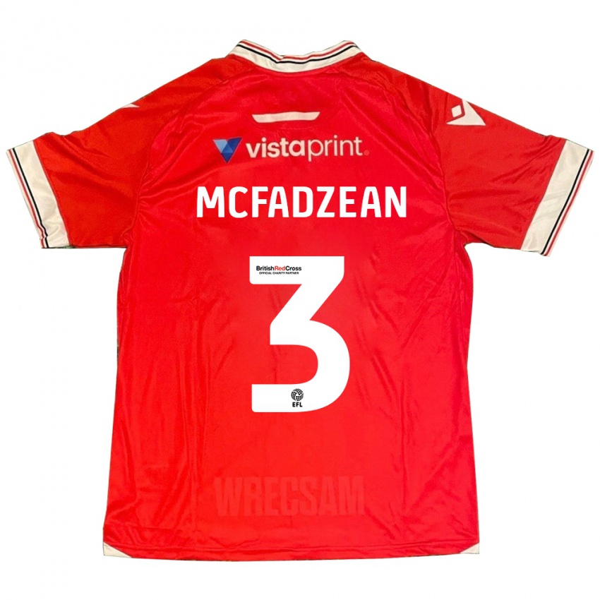 Niño Camiseta Callum Mcfadzean #3 Rojo 1ª Equipación 2023/24 La Camisa