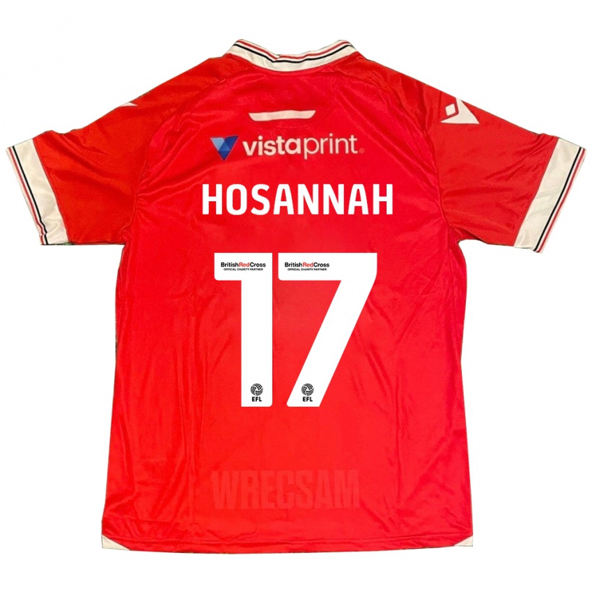 Niño Camiseta Bryce Hosannah #17 Rojo 1ª Equipación 2023/24 La Camisa